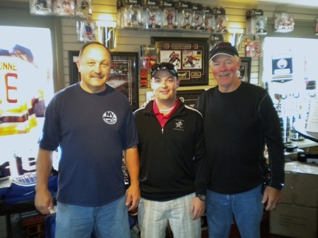 Bryan Trottier, me, Billy Smith